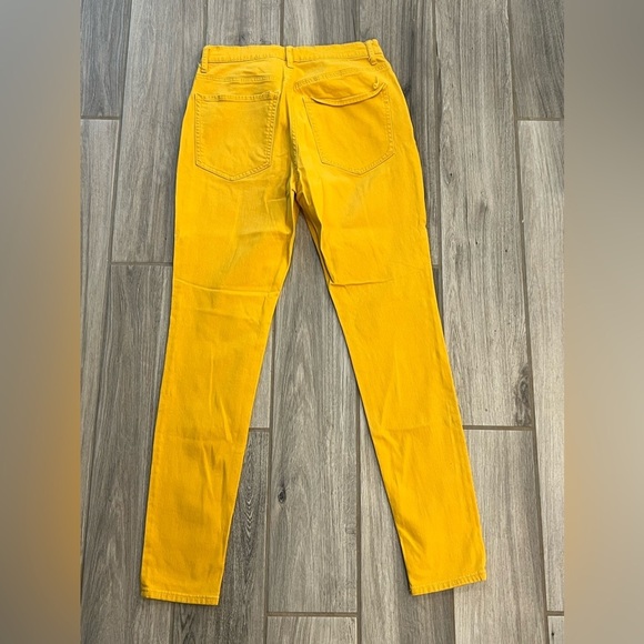 Express Mustard Denim Pants Size 10 Large - Picture 7 of 8